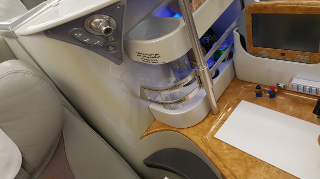 Agua para refrescarse antes de despegar