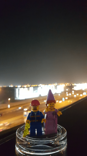 justo en la terraza del hotel